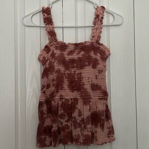 Ruched Tie Dye Tank